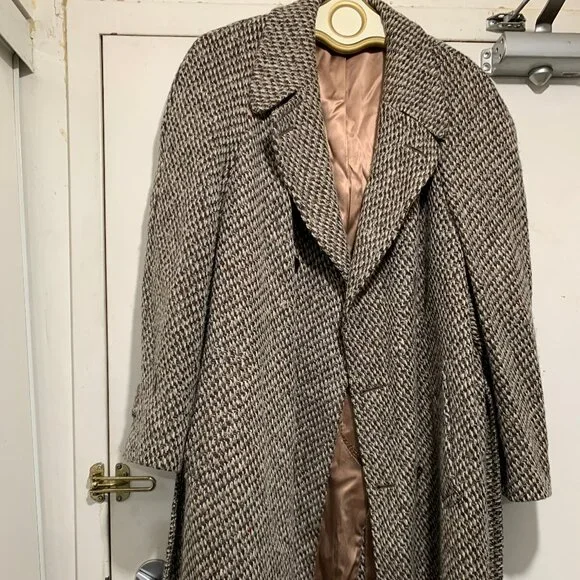 VINTAGE HARRY ROSEN DOUBLE BREAST TWEED TRENCH COATS SIZE M - Picture 6 of 16
